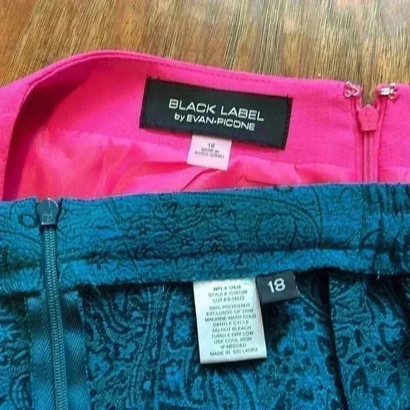 LOT: Women’s Plus- Knee-length Size 18 Skirts Pink Teal Curvy Feminine - Picture 3 of 12